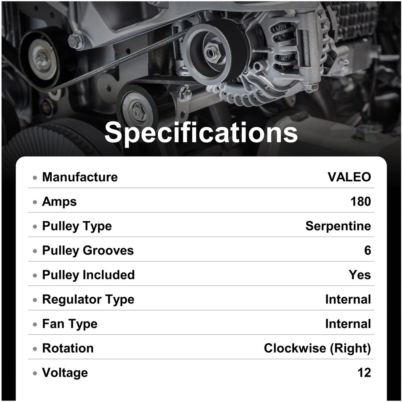 CF-21083N-A Passenger Vehicle Alternator