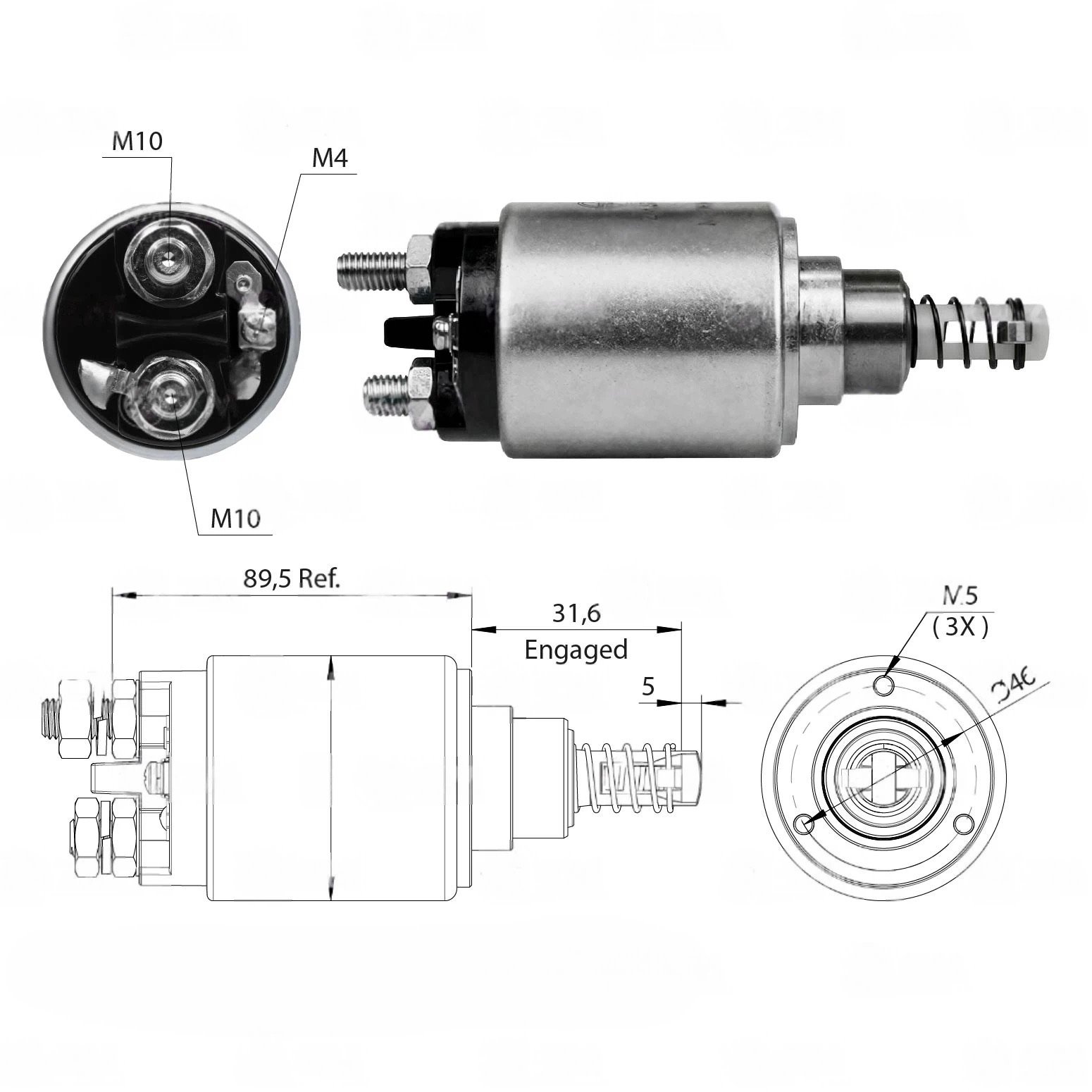CF-B0543 втягивающее реле