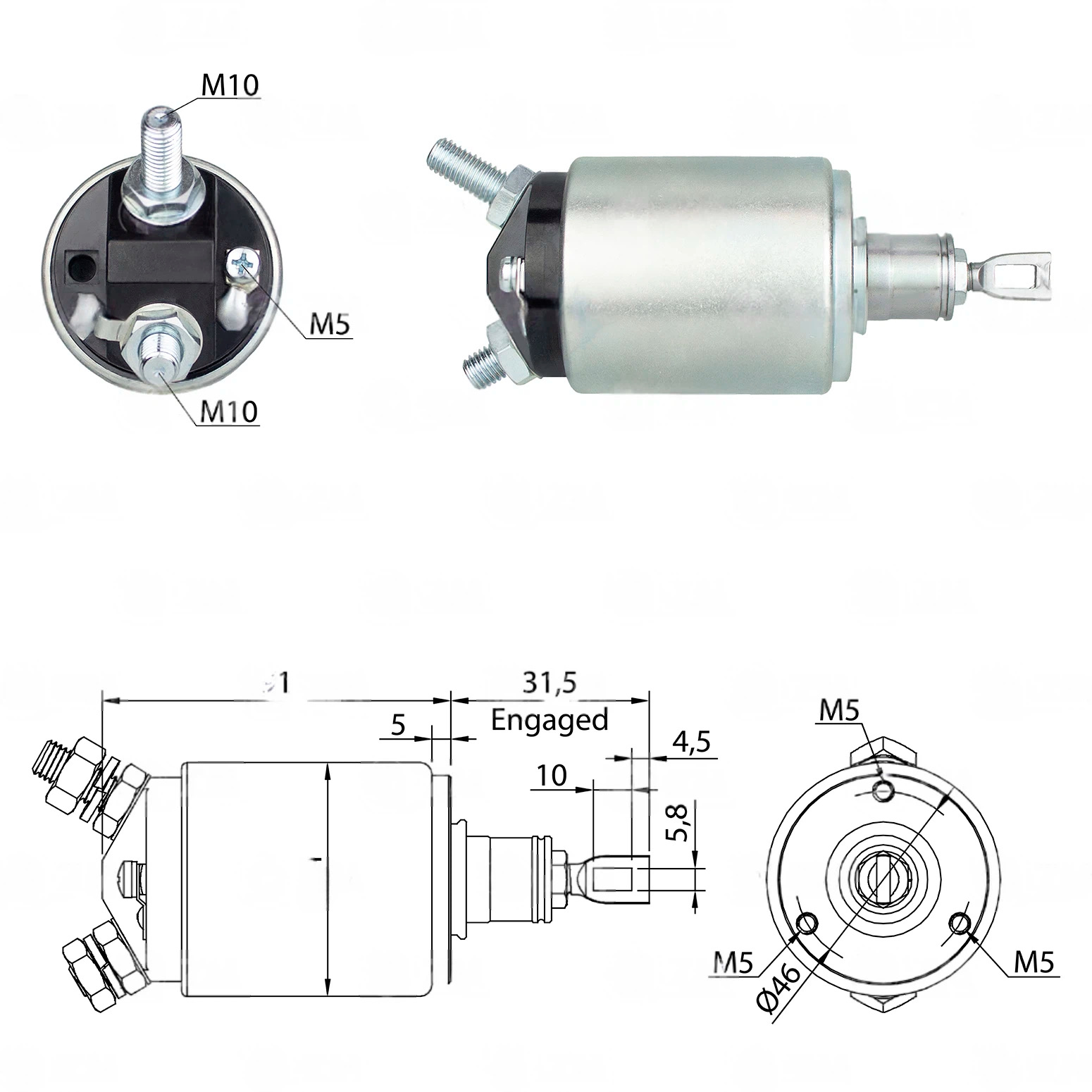 CF-B0546 Starter Solenoid