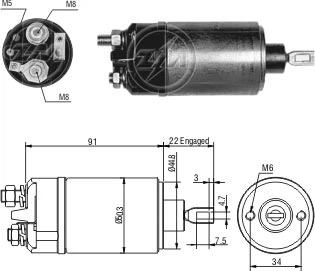 CF-B0624 втягивающее реле