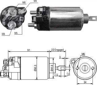 CF-B0625 втягивающее реле