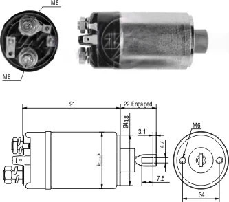 CF-B0724 Starter Solenoid