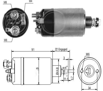 CF-B0727 втягивающее реле