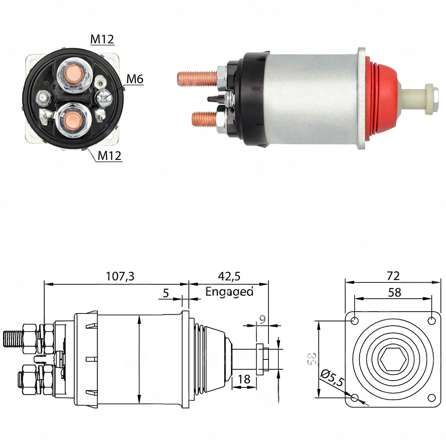 CF-B0835 втягивающее реле