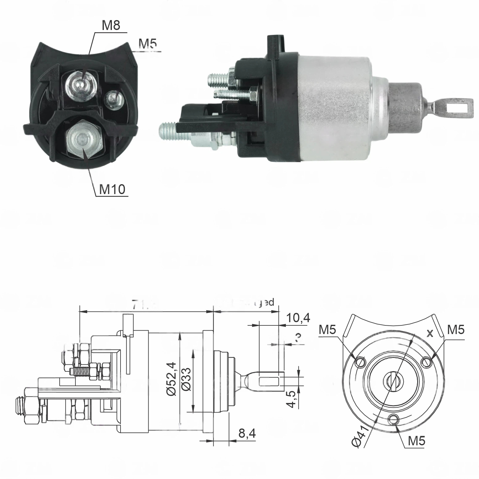 CF-B1383 Starter Solenoid