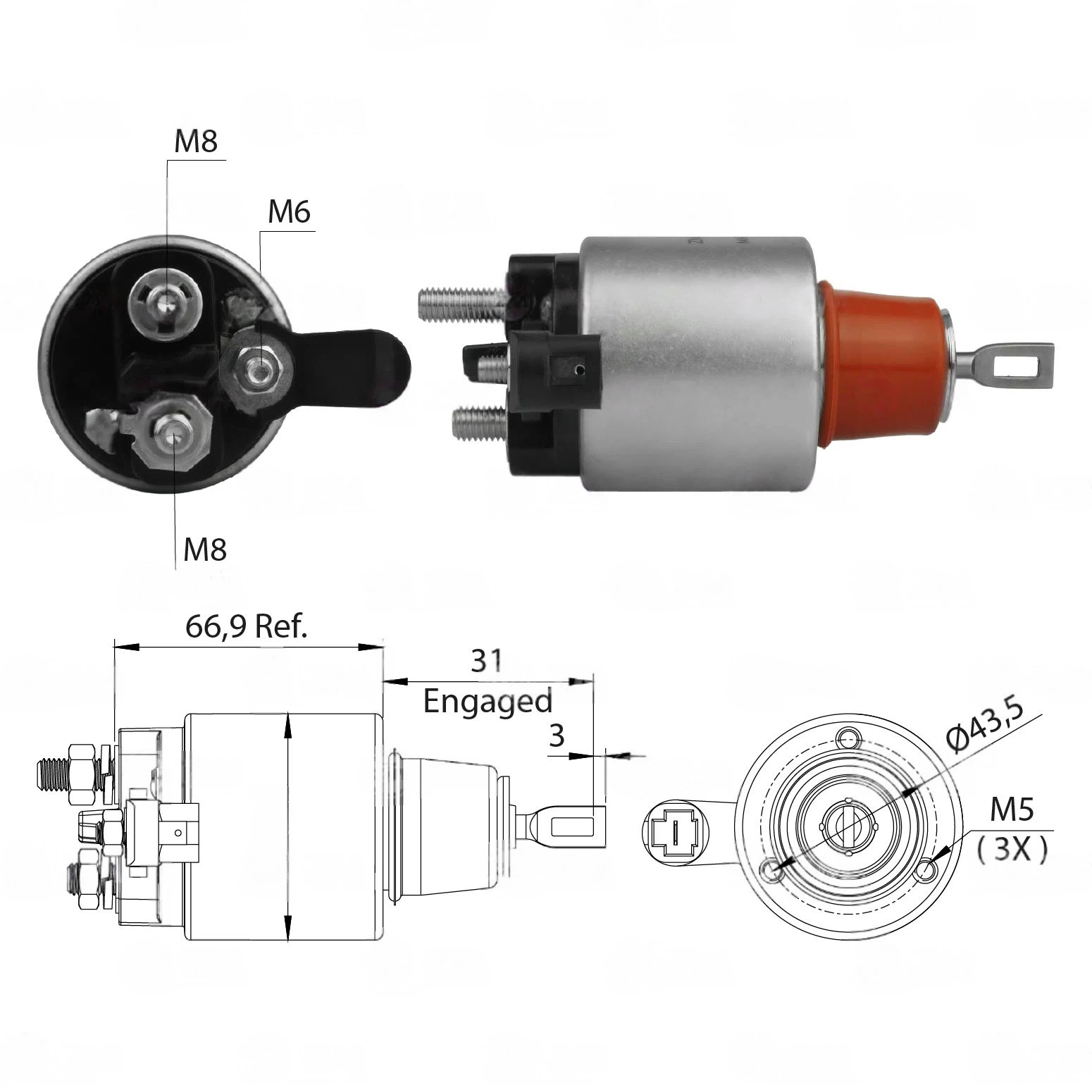 CF-B1477 Starter Solenoid