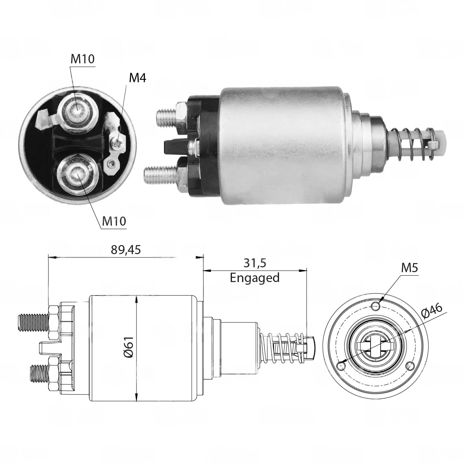 CF-B1545 втягивающее реле