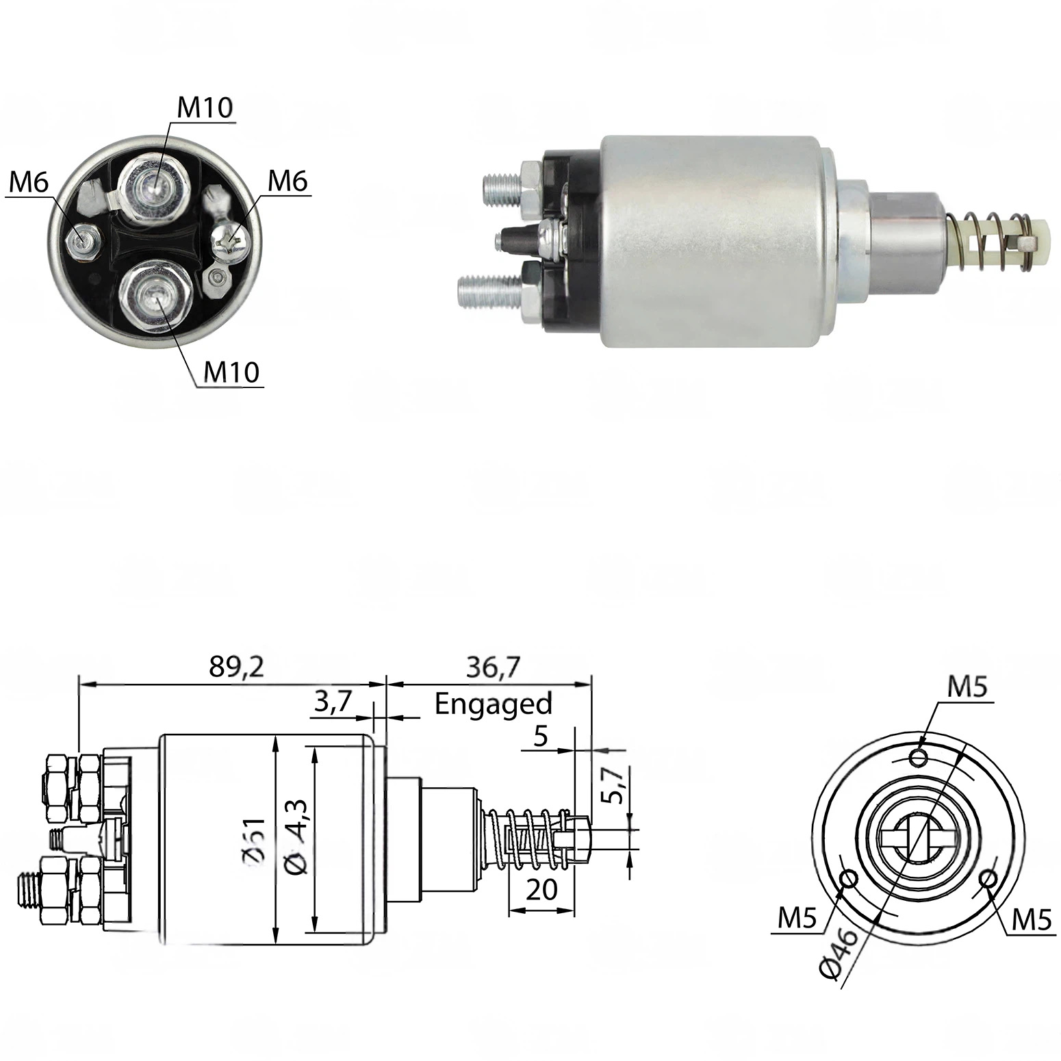 CF-B1639 Starter Solenoid