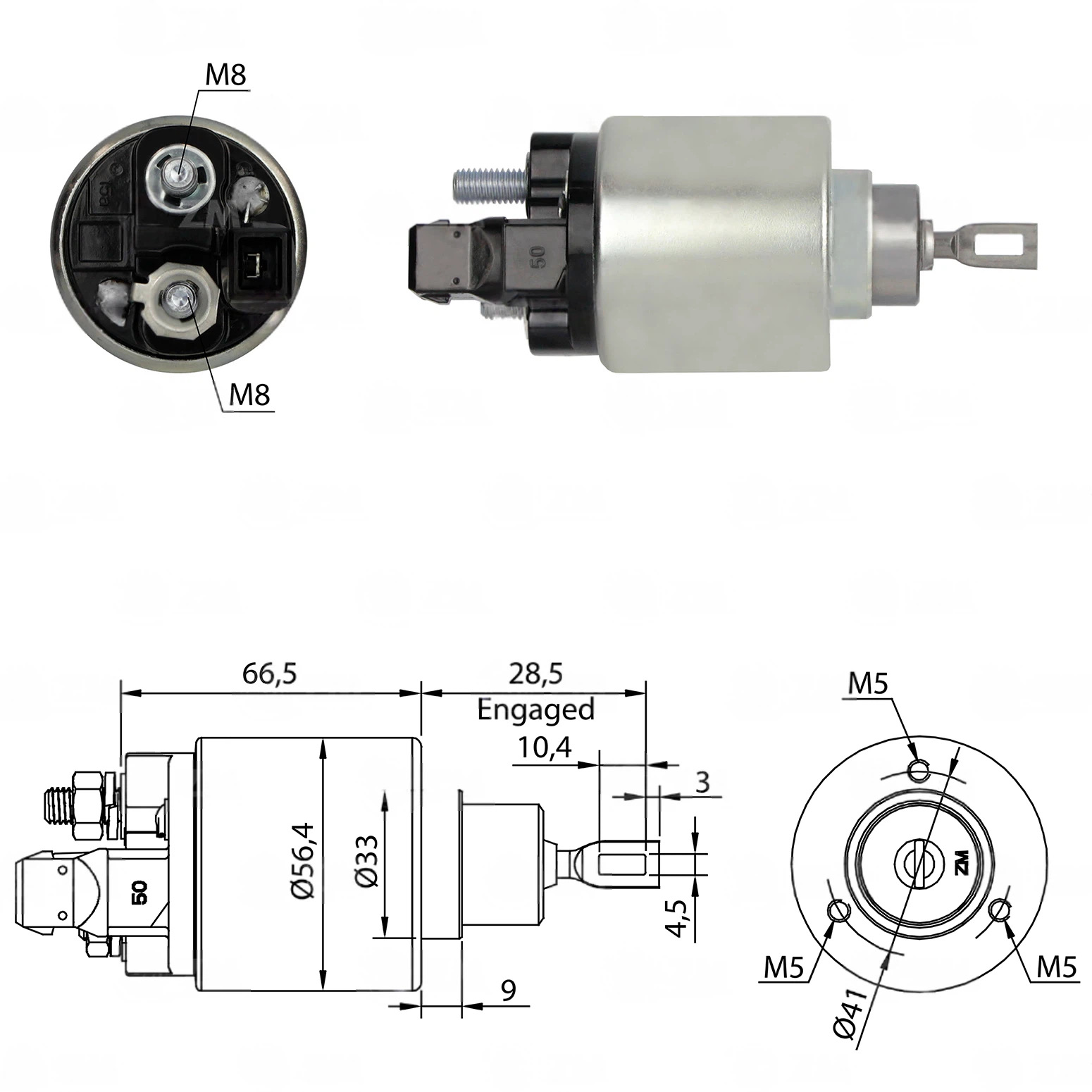 CF-B1972 Starter Solenoid