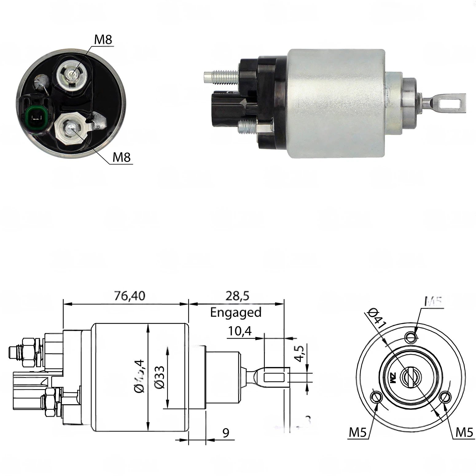 CF-B1978 Starter Solenoid