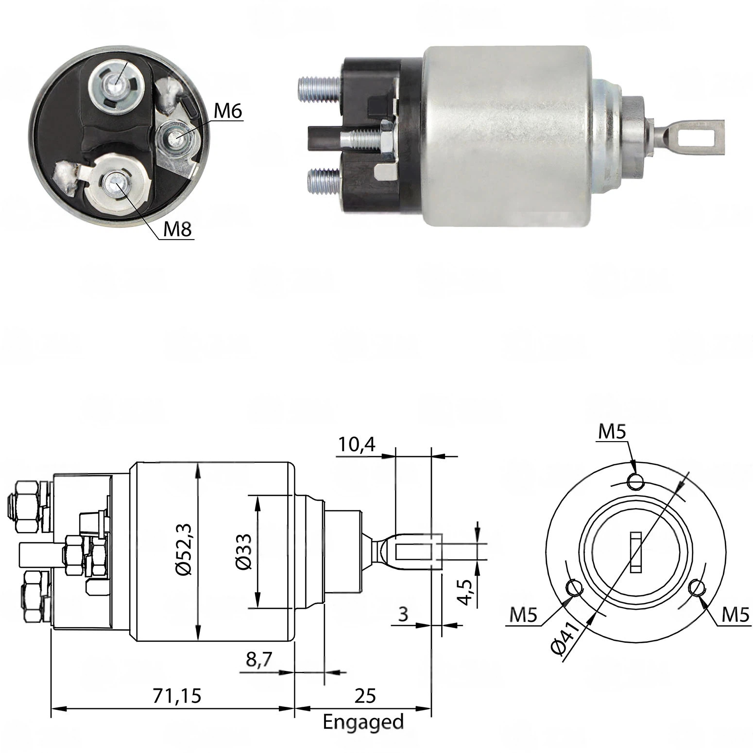 CF-B2371 Starter Solenoid