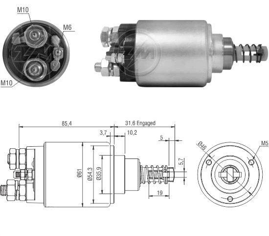 CF-B2735 Starter Solenoid