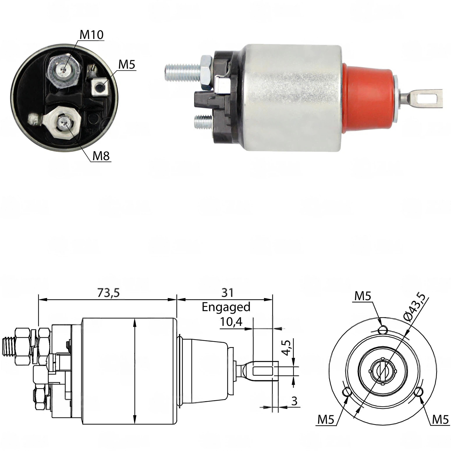 CF-B3571 Starter Solenoid