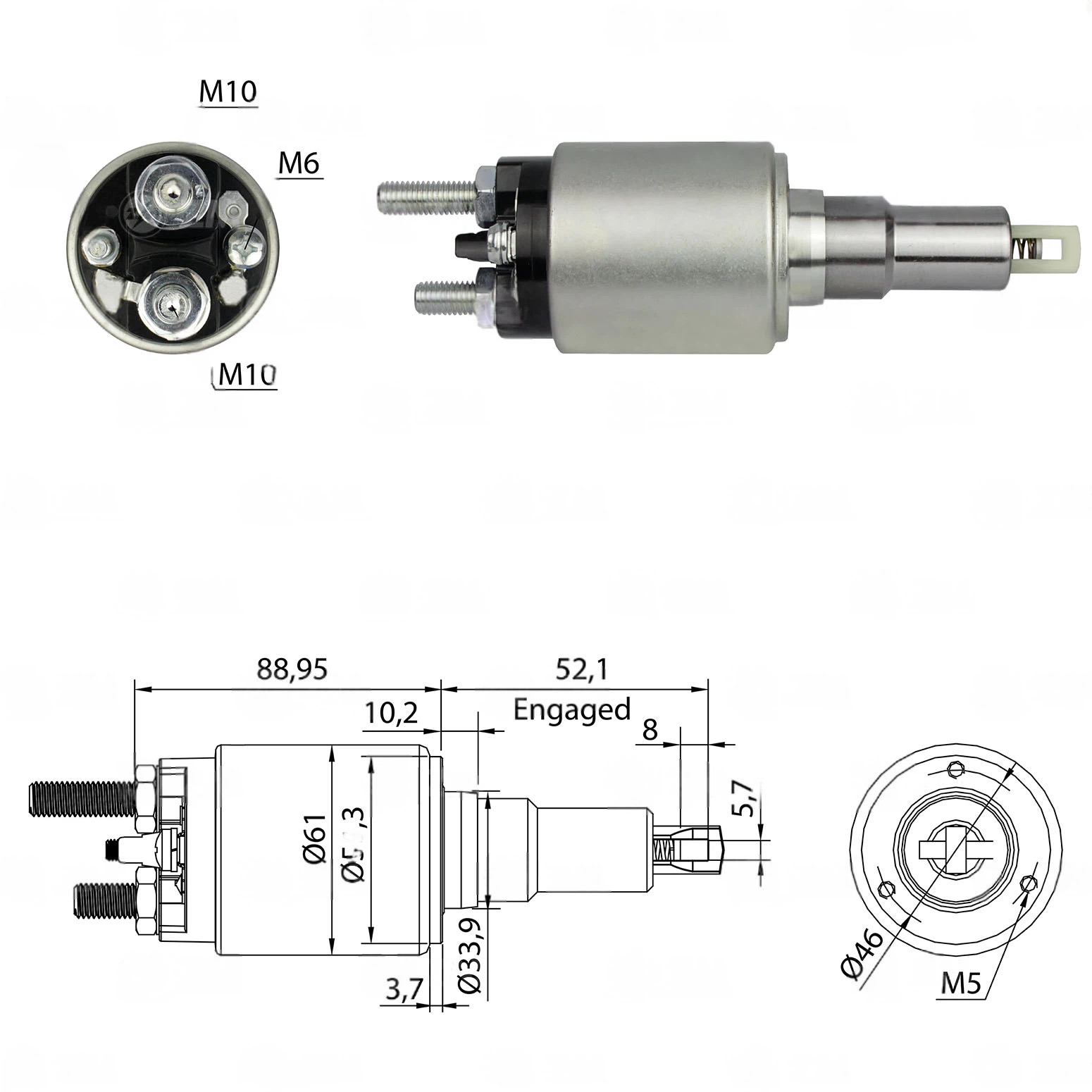 CF-B3639 втягивающее реле