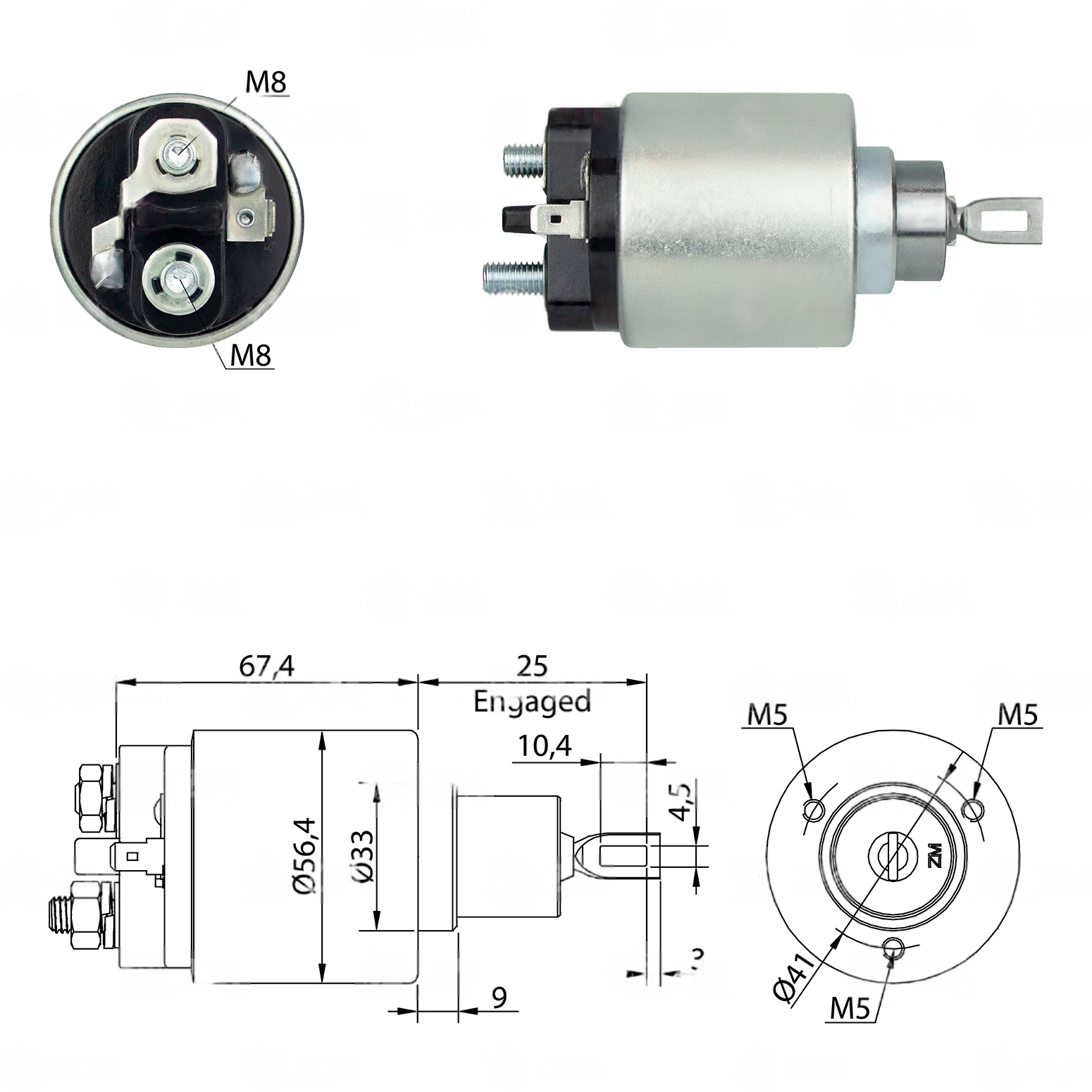 CF-B3777 Starter Solenoid