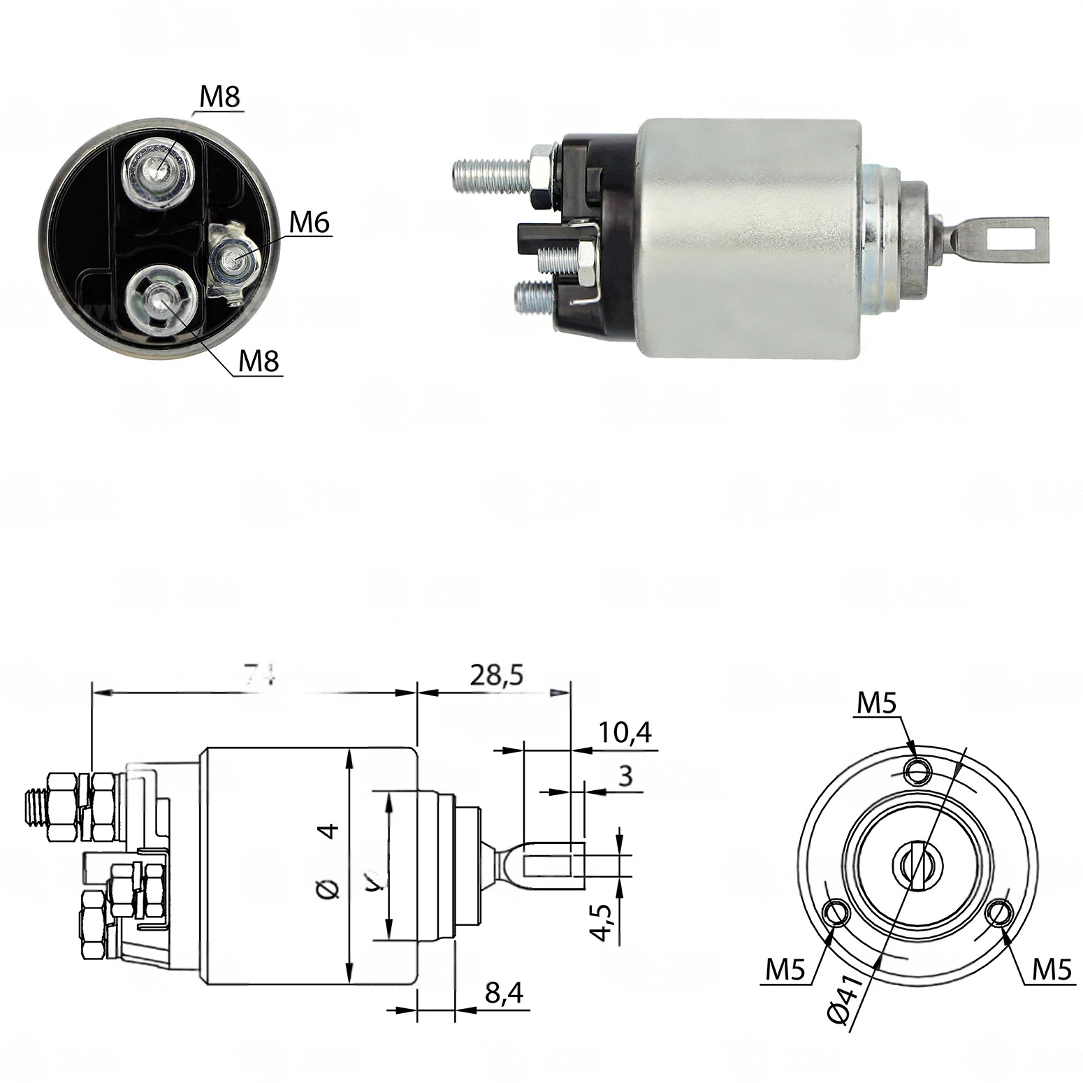 CF-B6381 Starter Solenoid