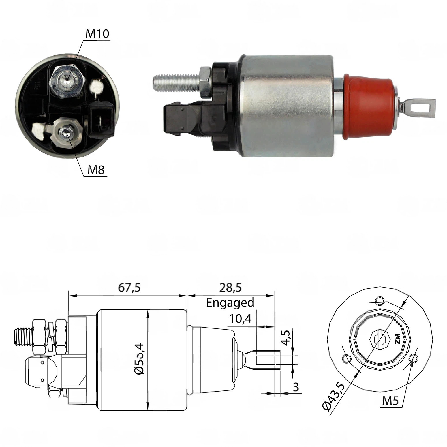 CF-B6972 втягивающее реле