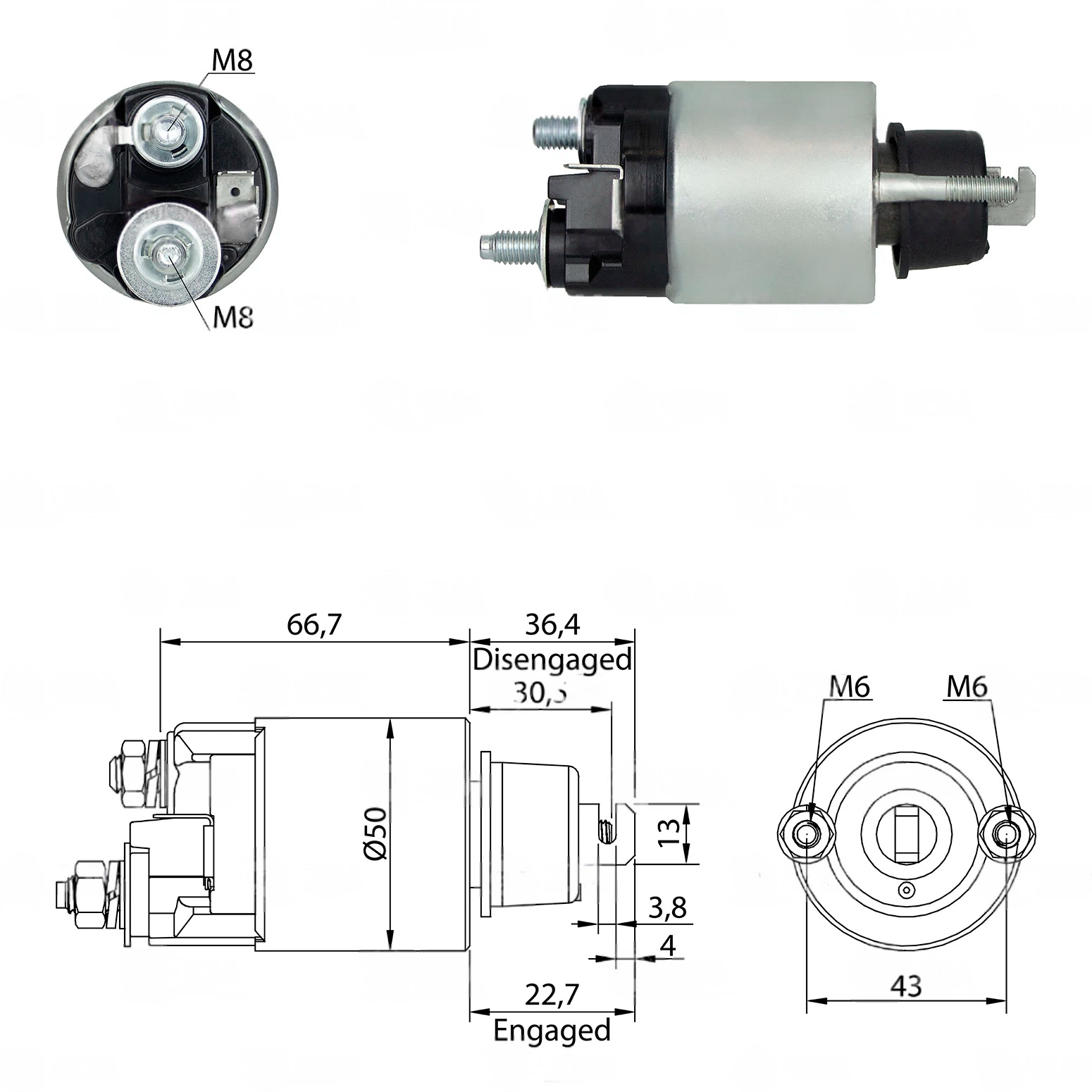 CF-D0702 Starter Solenoid
