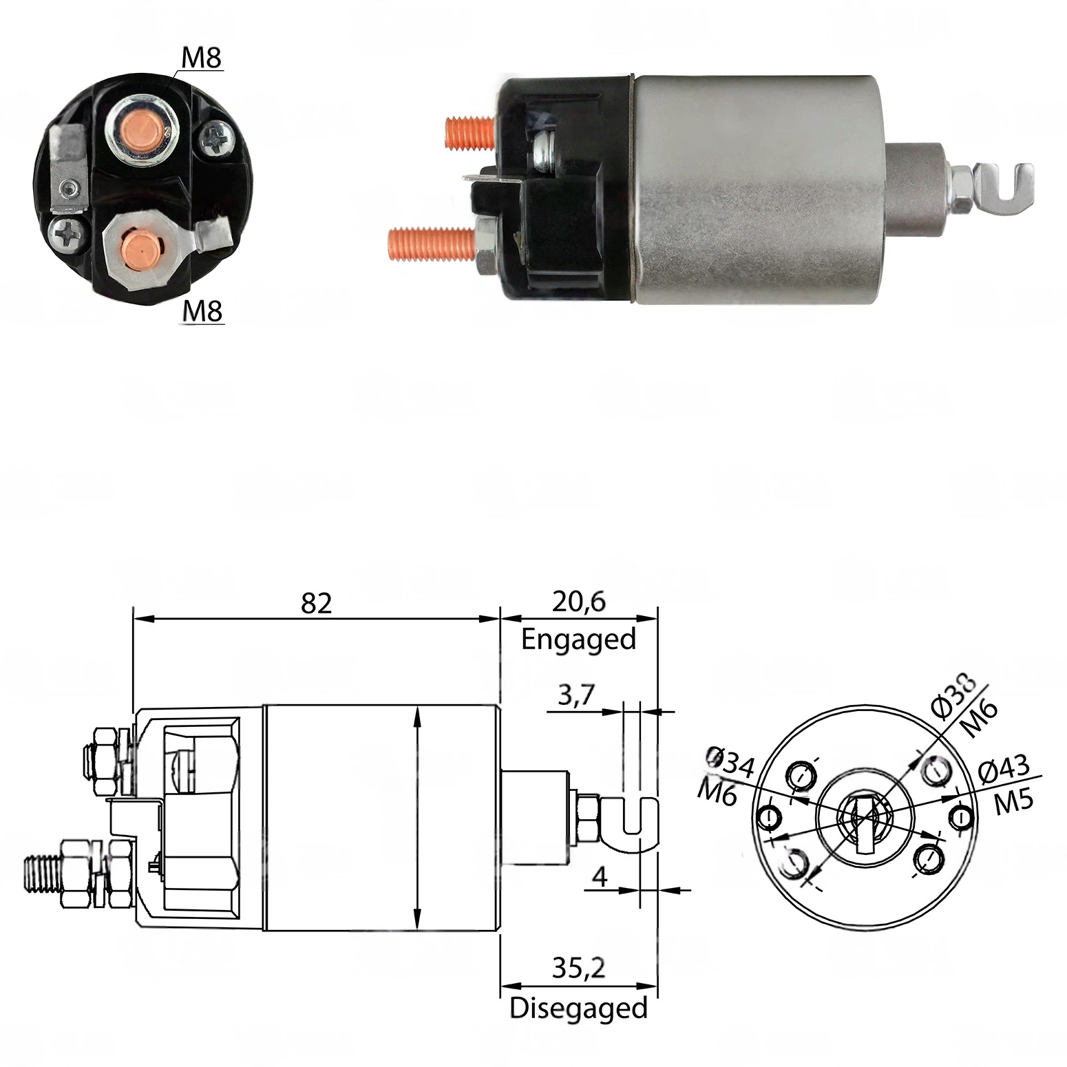 CF-D1660 втягивающее реле