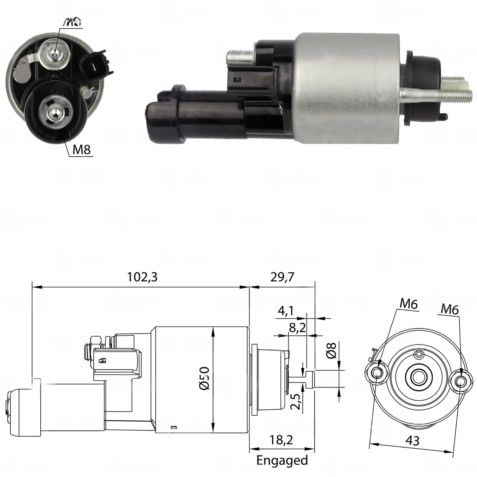 CF-D3705 Starter Solenoid