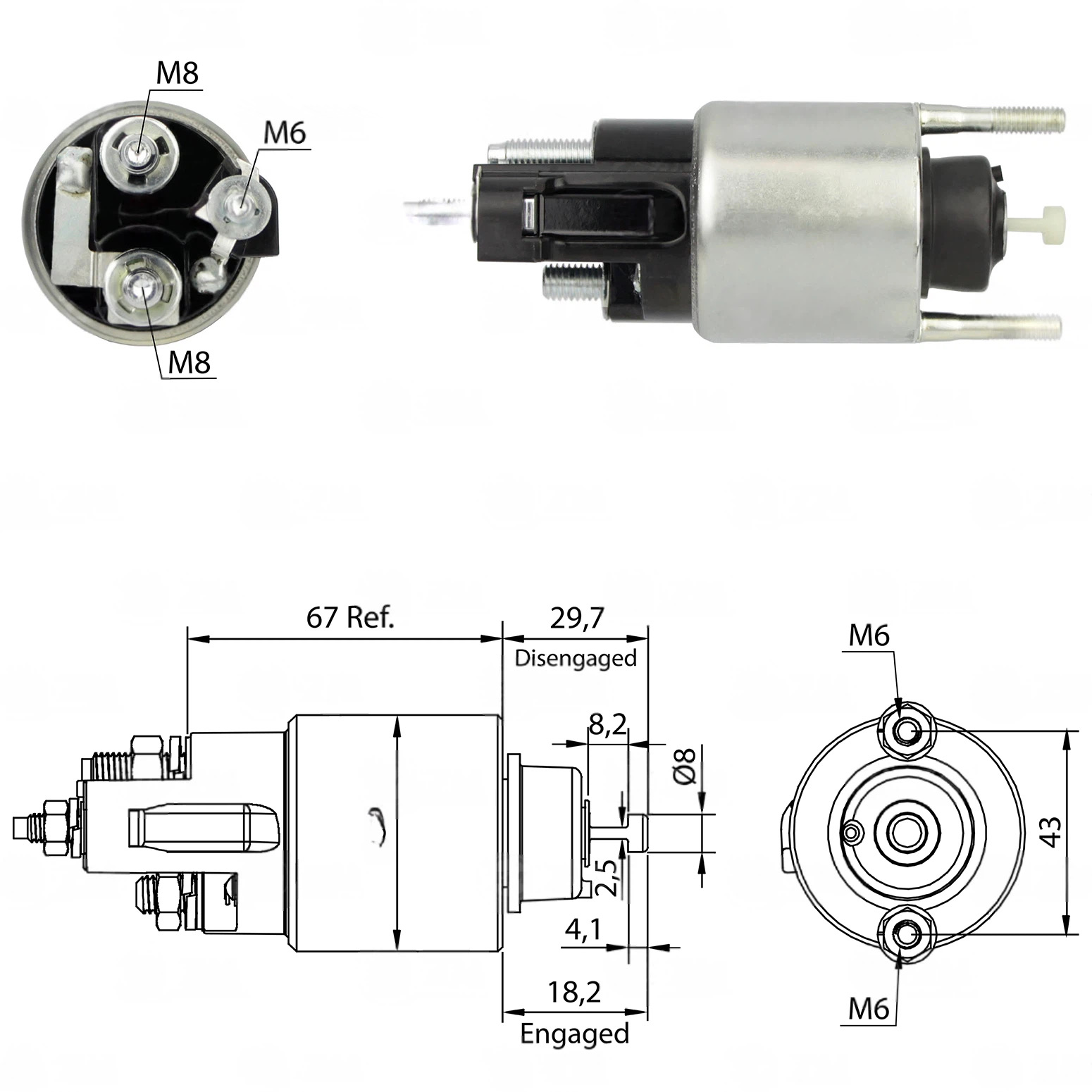 CF-D3708 втягивающее реле