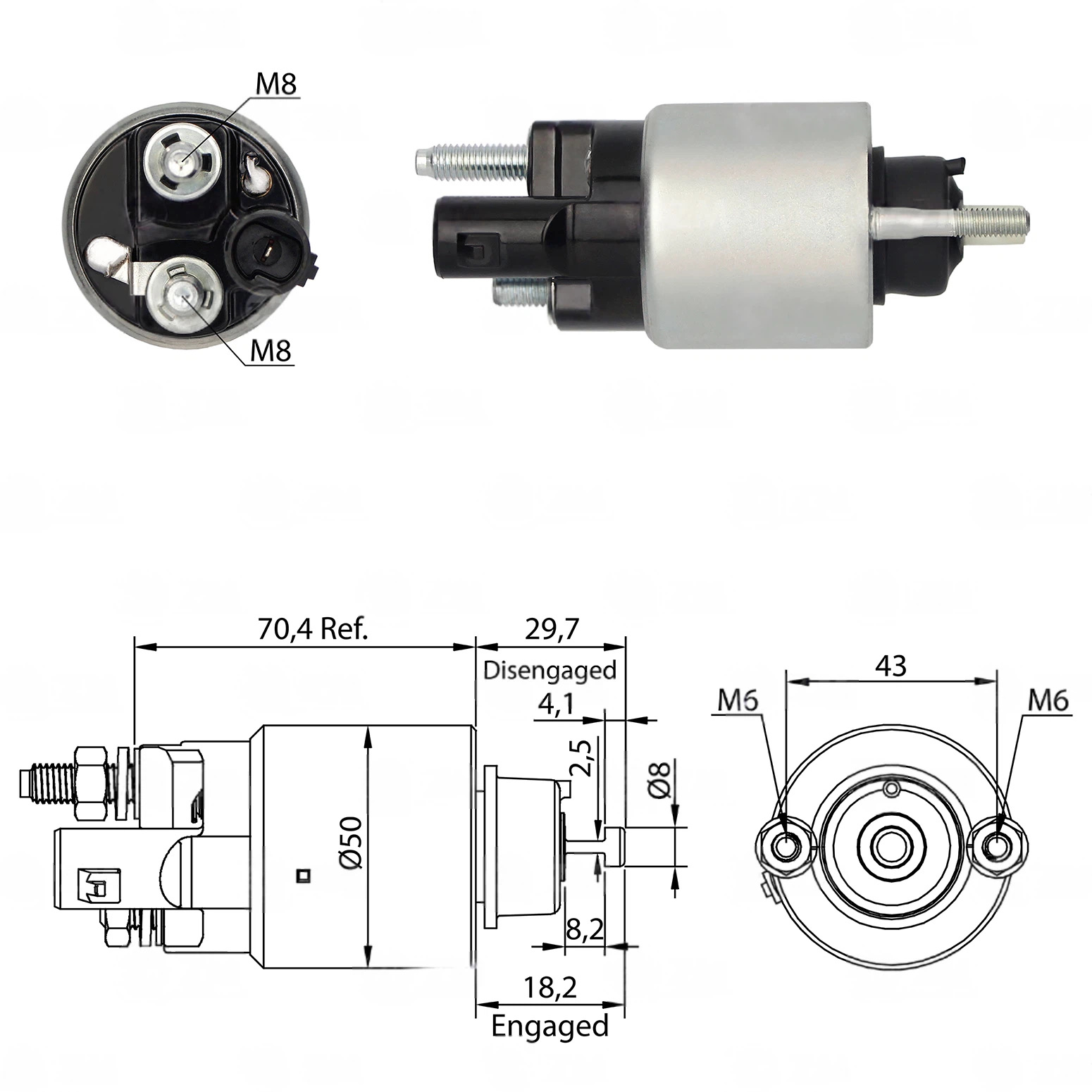 CF-D5709 Starter Solenoid