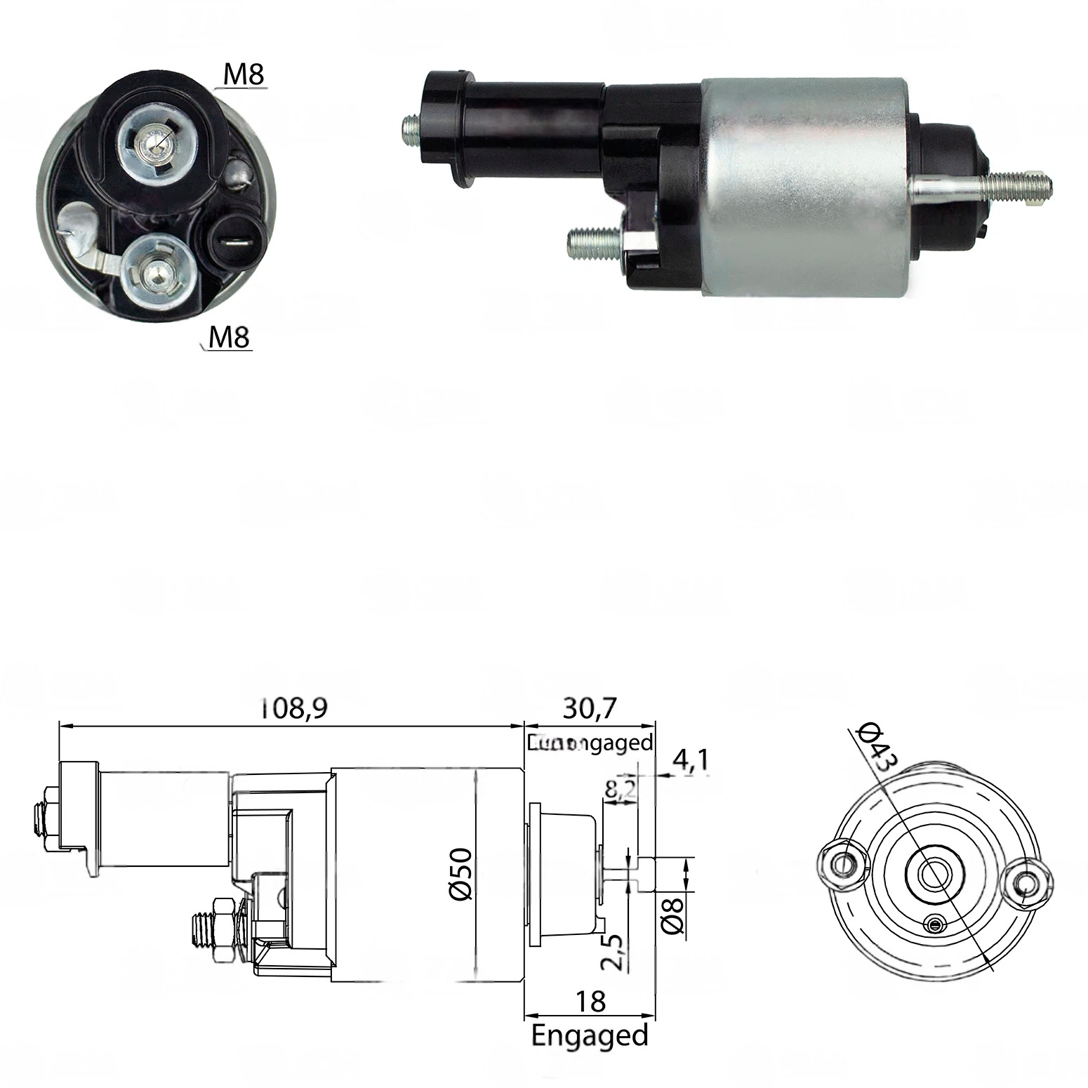 CF-D9705 Starter Solenoid