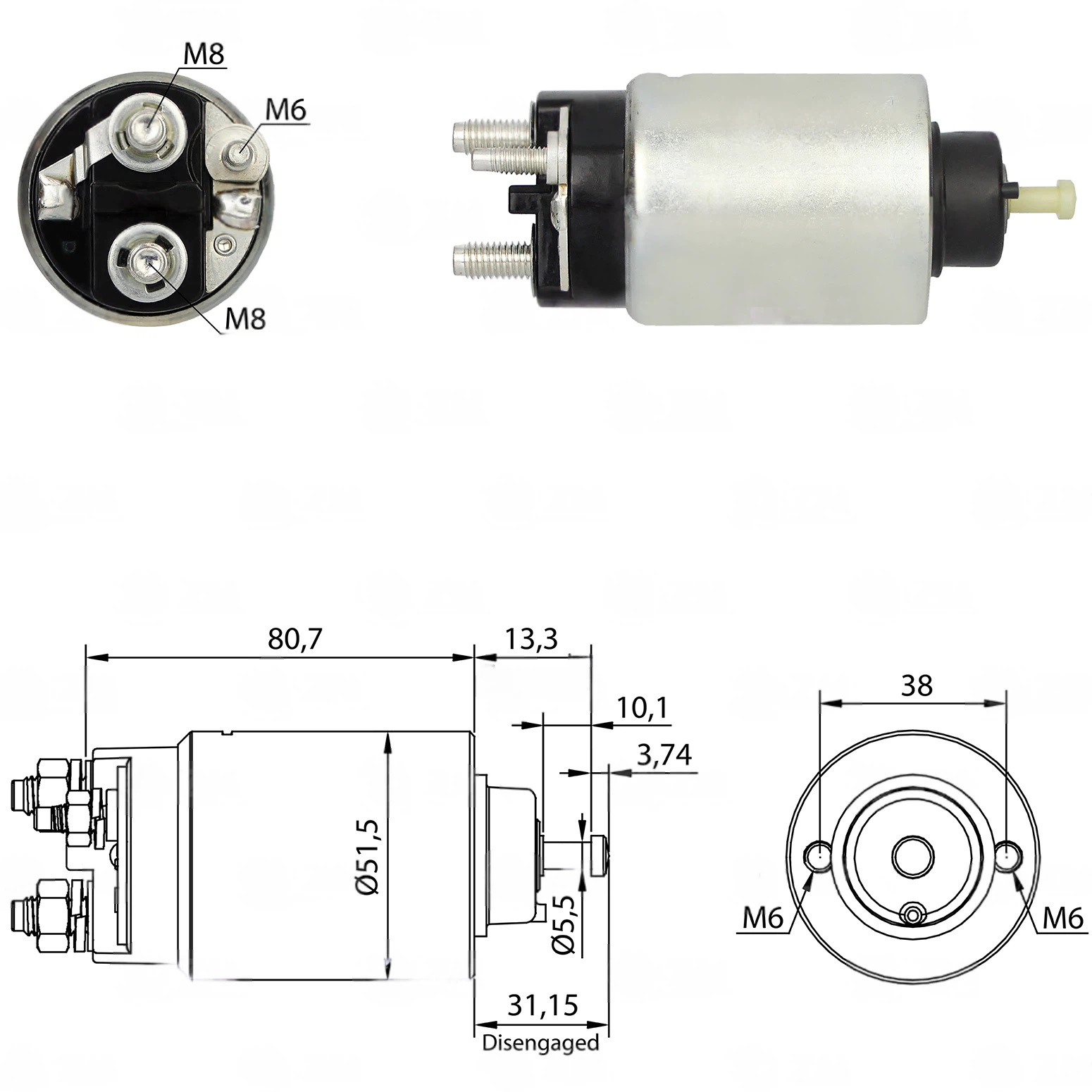 CF-F2762 Starter Solenoid