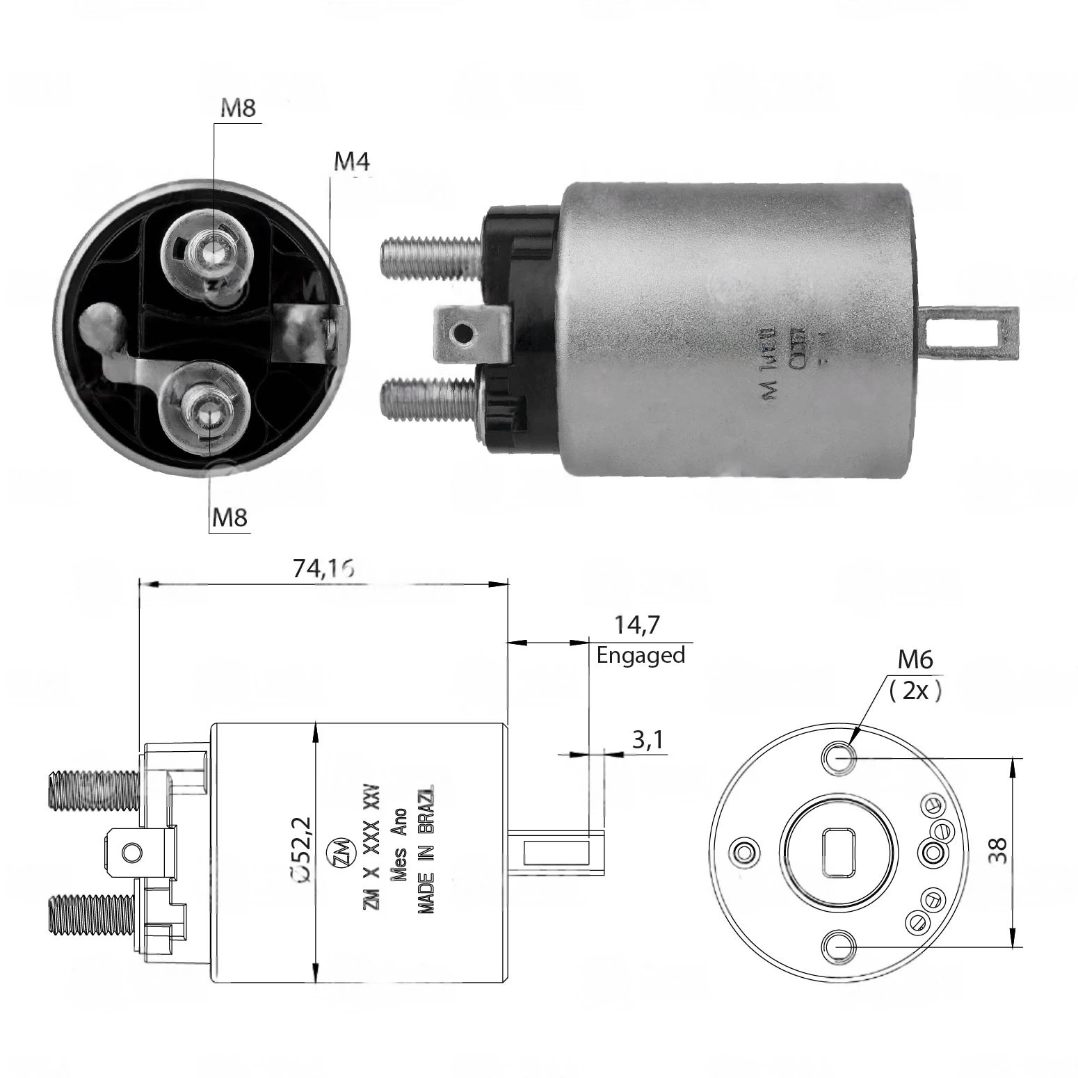 CF-H1684 Starter Solenoid