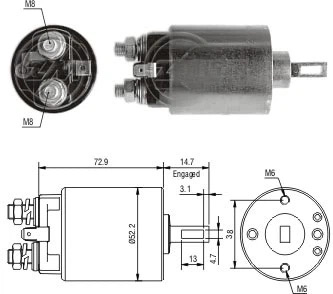 CF-H1782 Starter Solenoid