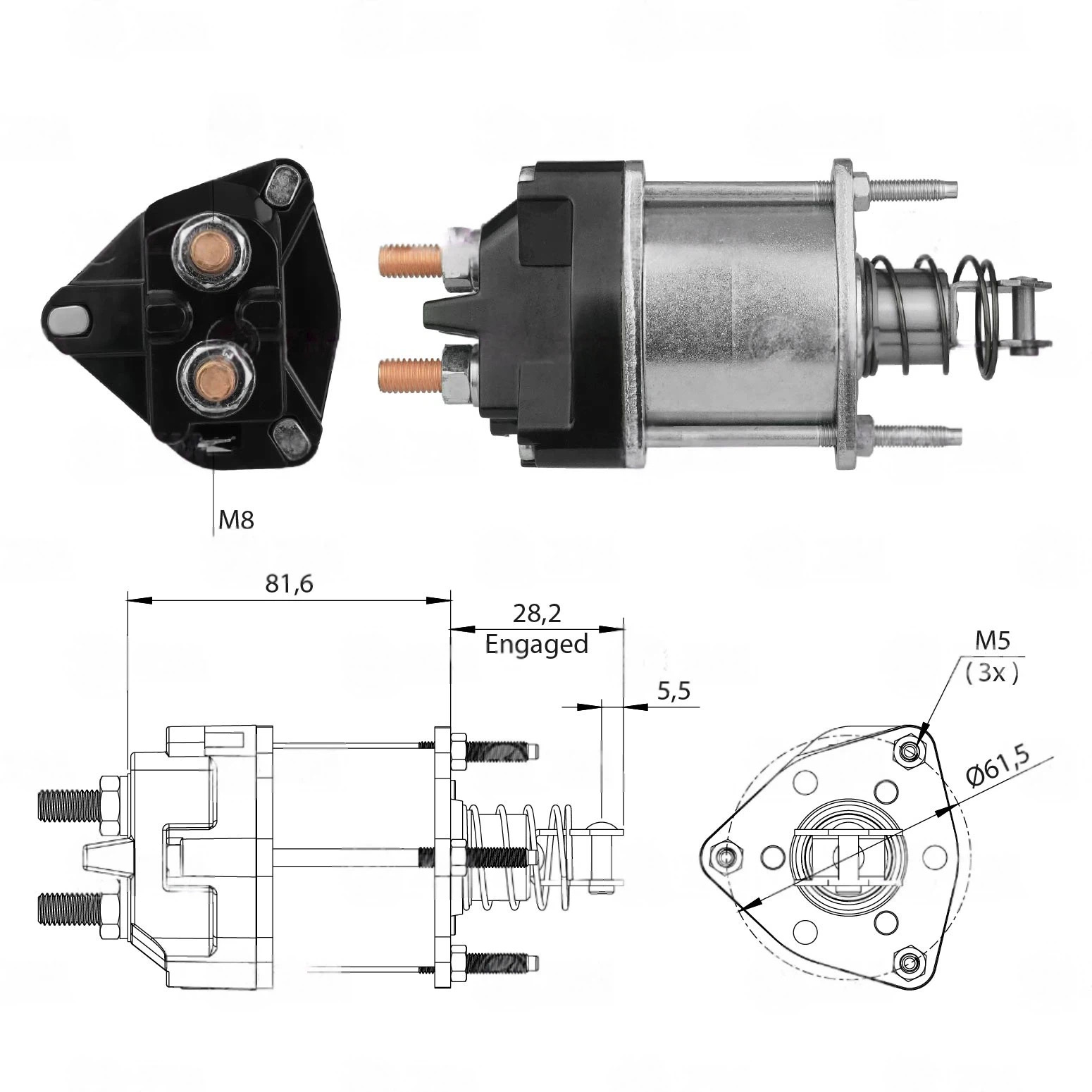 CF-L1650 Starter Solenoid