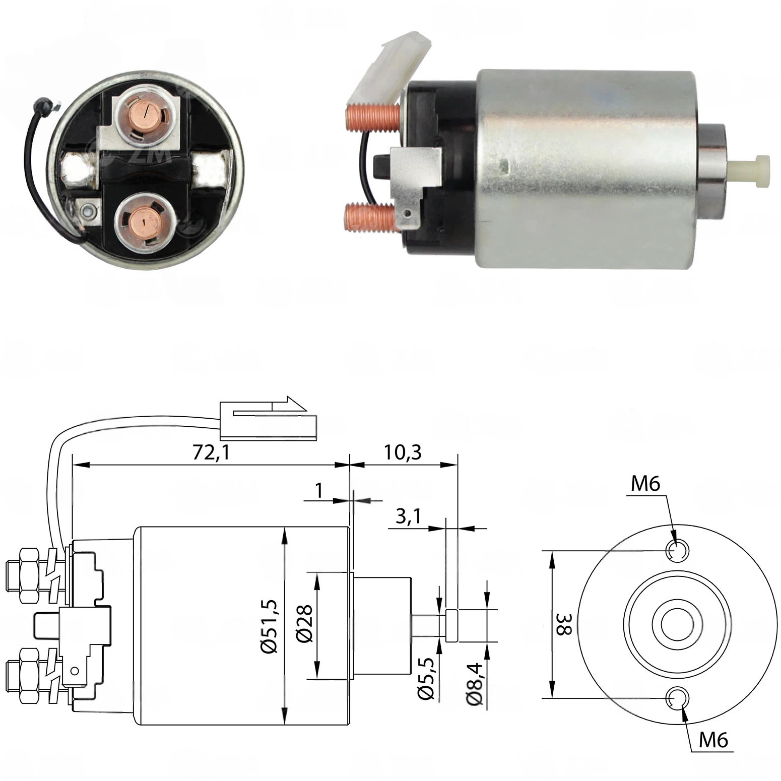 CF-M0696 Starter Solenoid