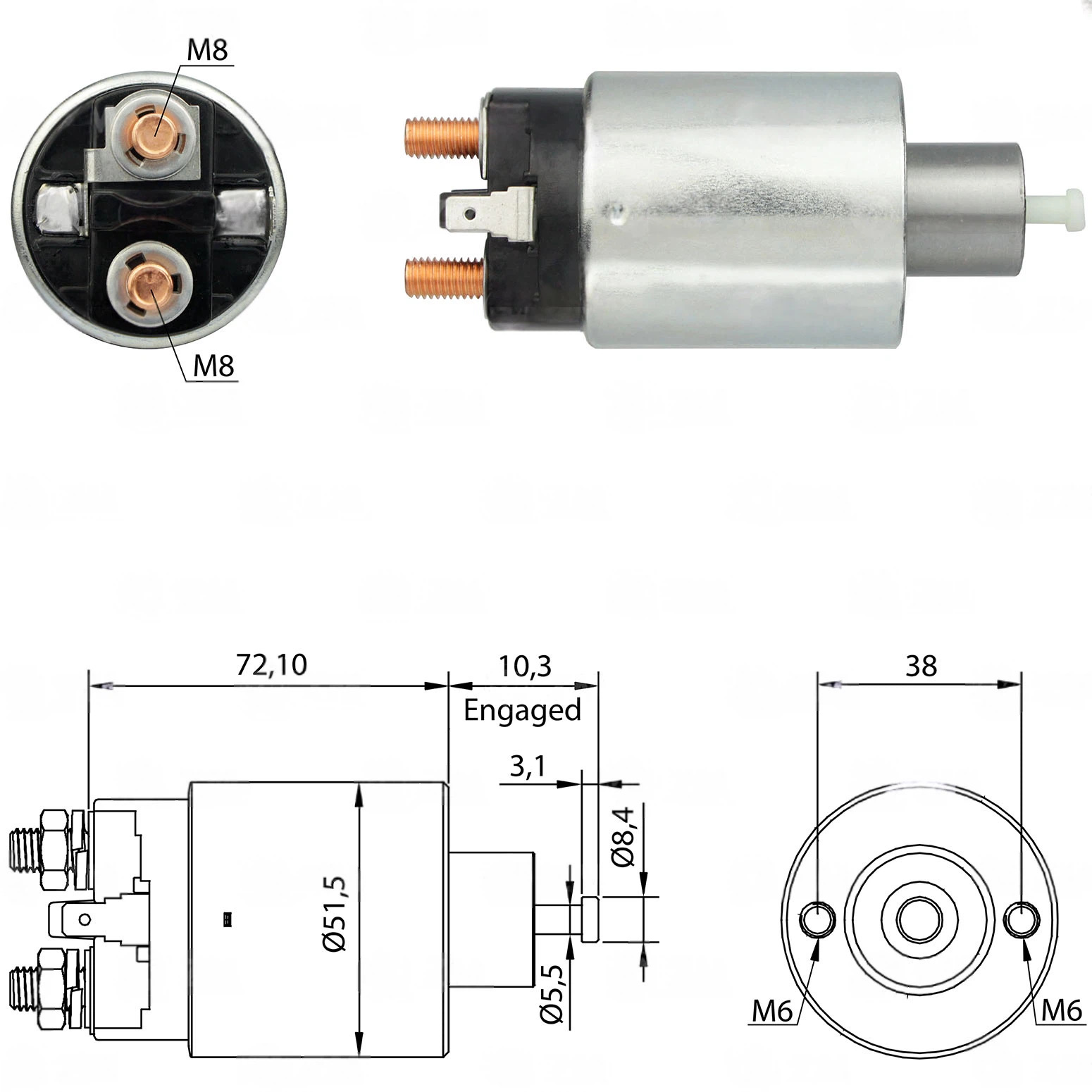 CF-M0697 Starter Solenoid