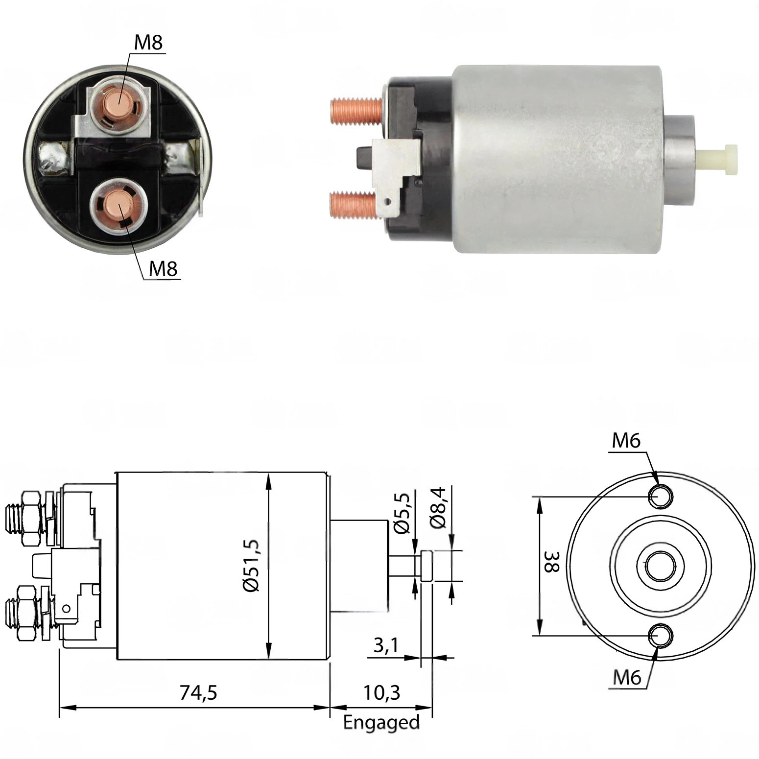 CF-M0790 Starter Solenoid