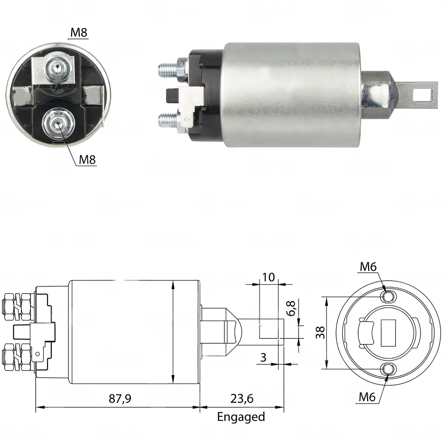 CF-M0896 Starter Solenoid