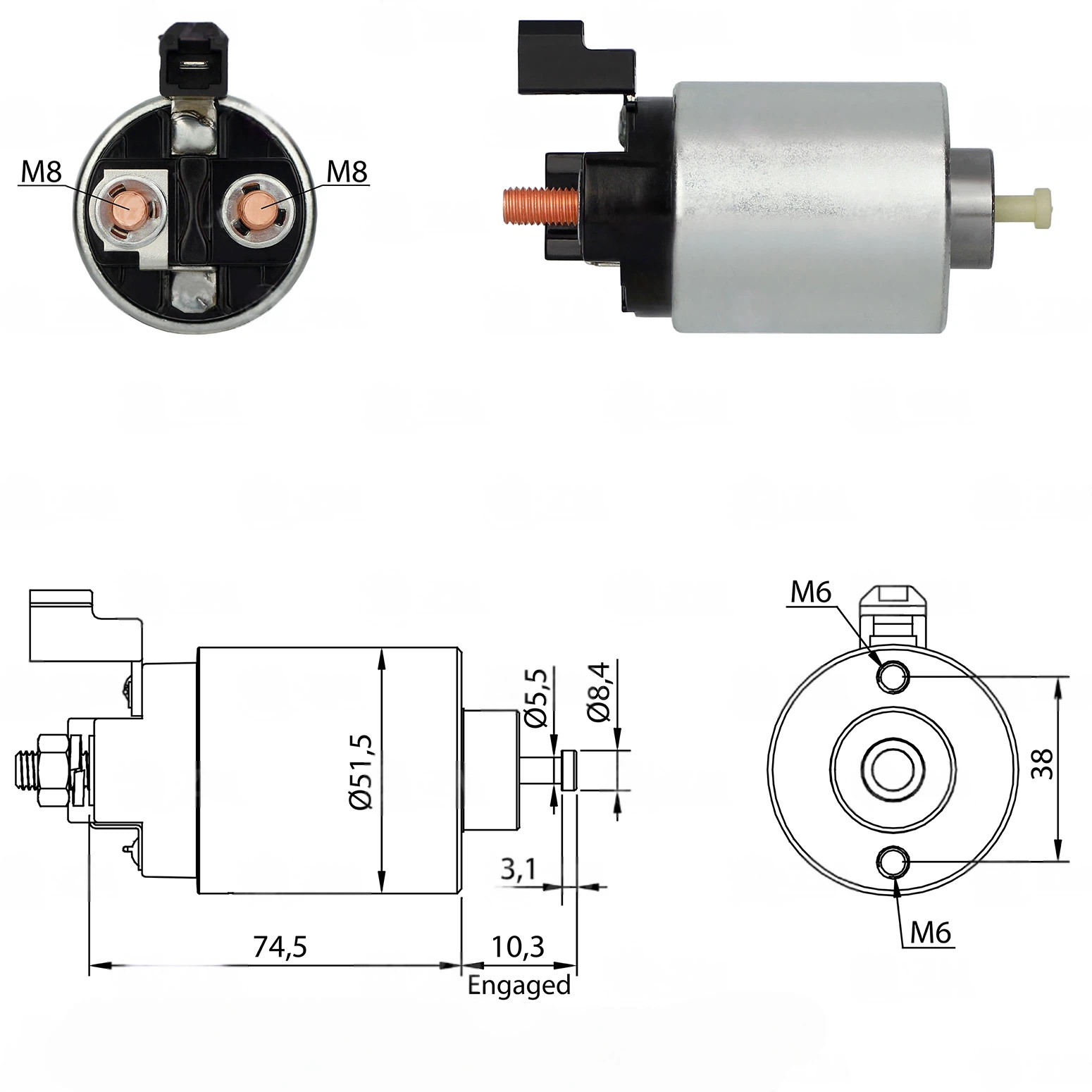 CF-M0992 Starter Solenoid