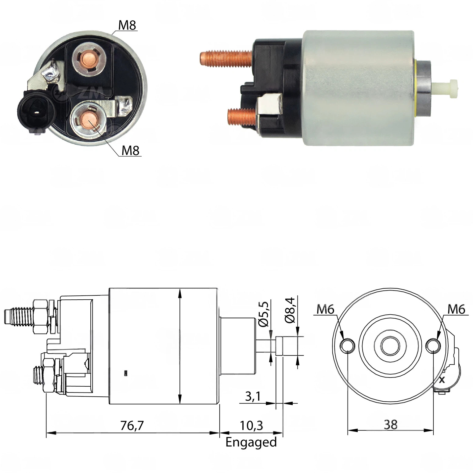 CF-M2991 Starter Solenoid