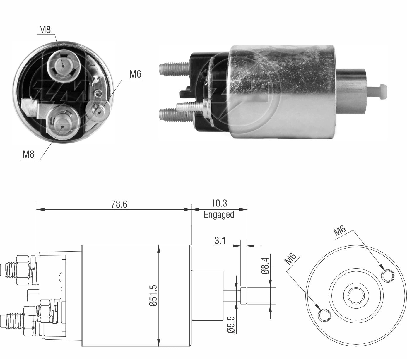 CF-M3795 Starter Solenoid