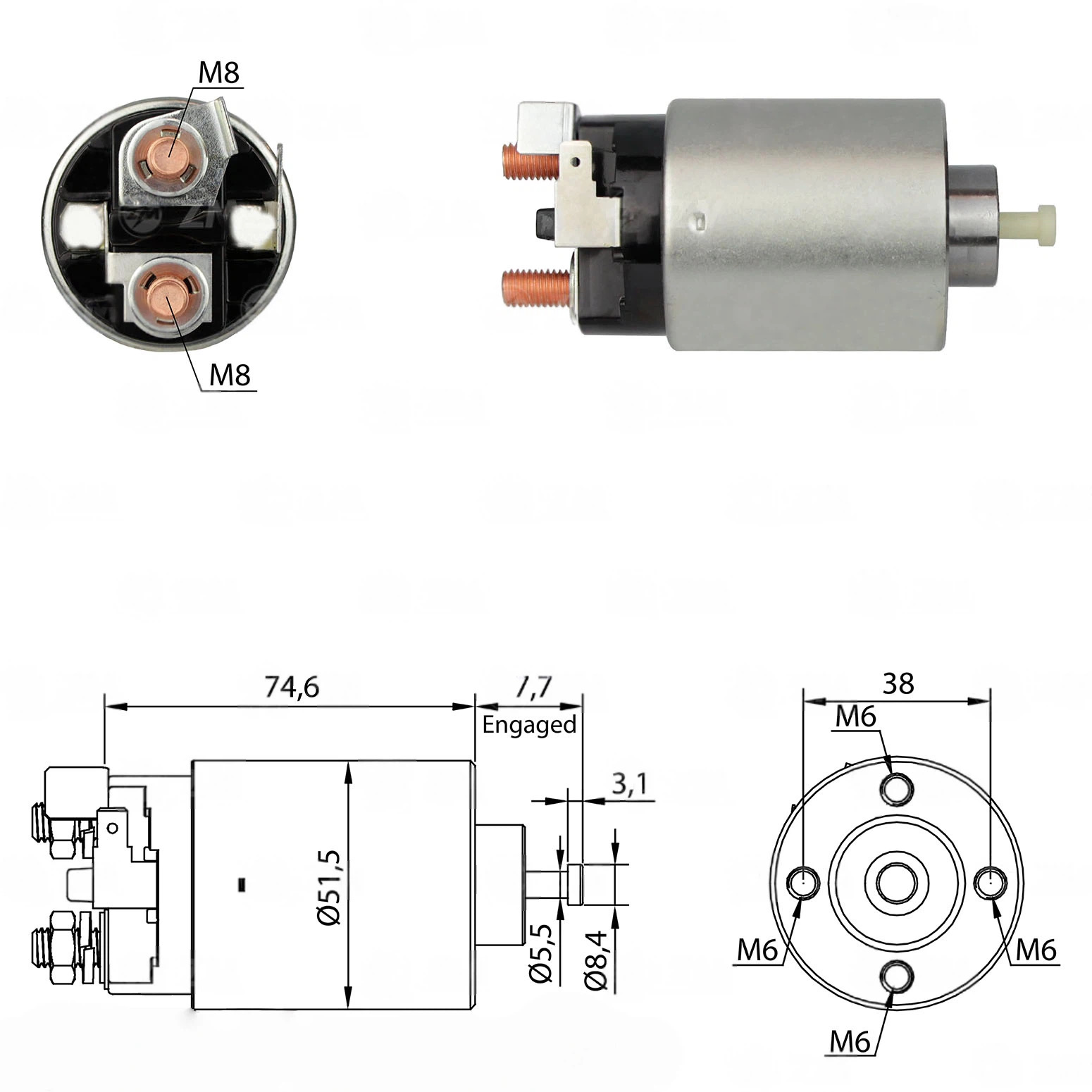 CF-M4698 Starter Solenoid