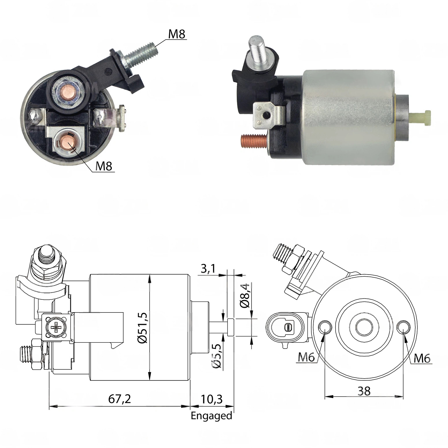 CF-M5996 Starter Solenoid