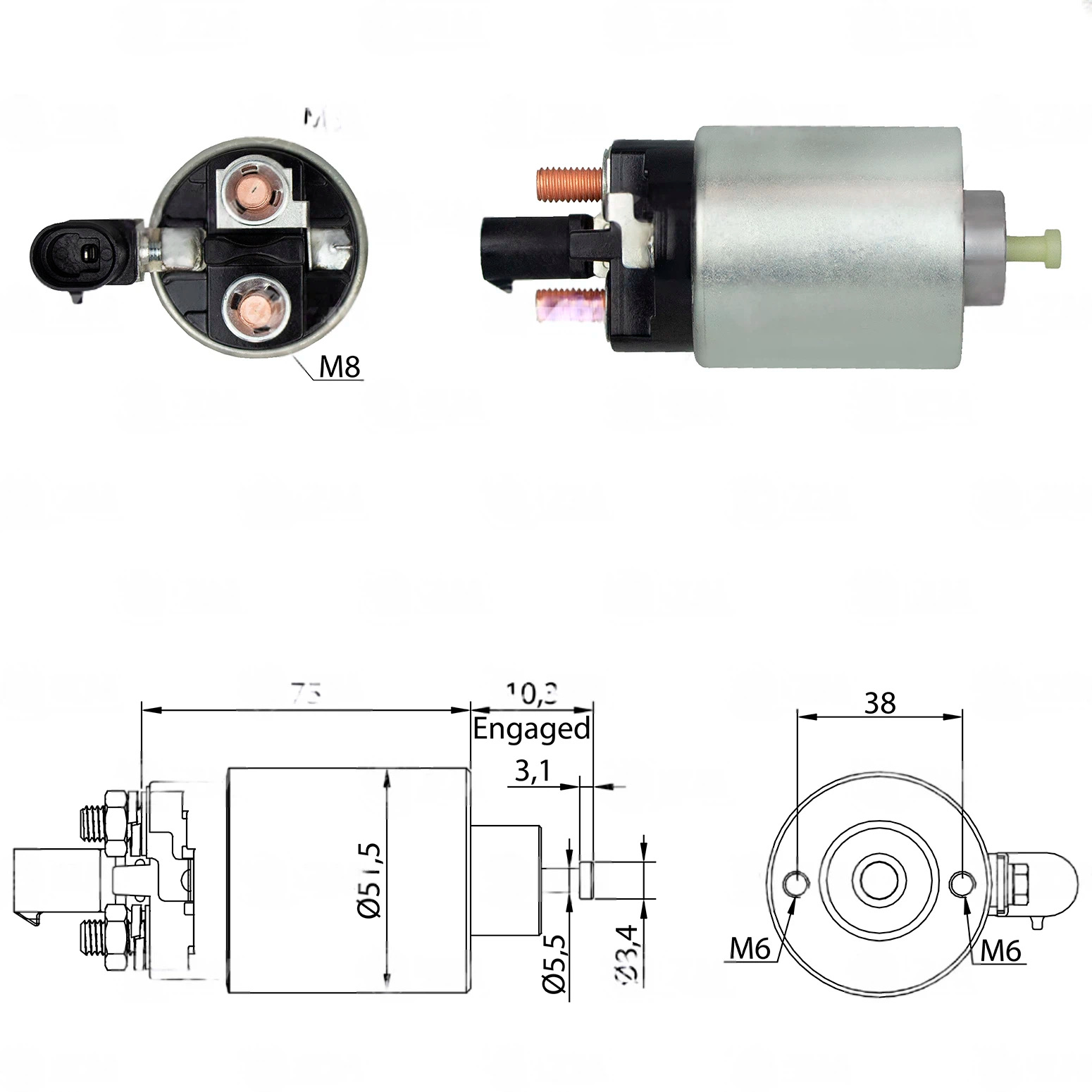 CF-M6695 Starter Solenoid