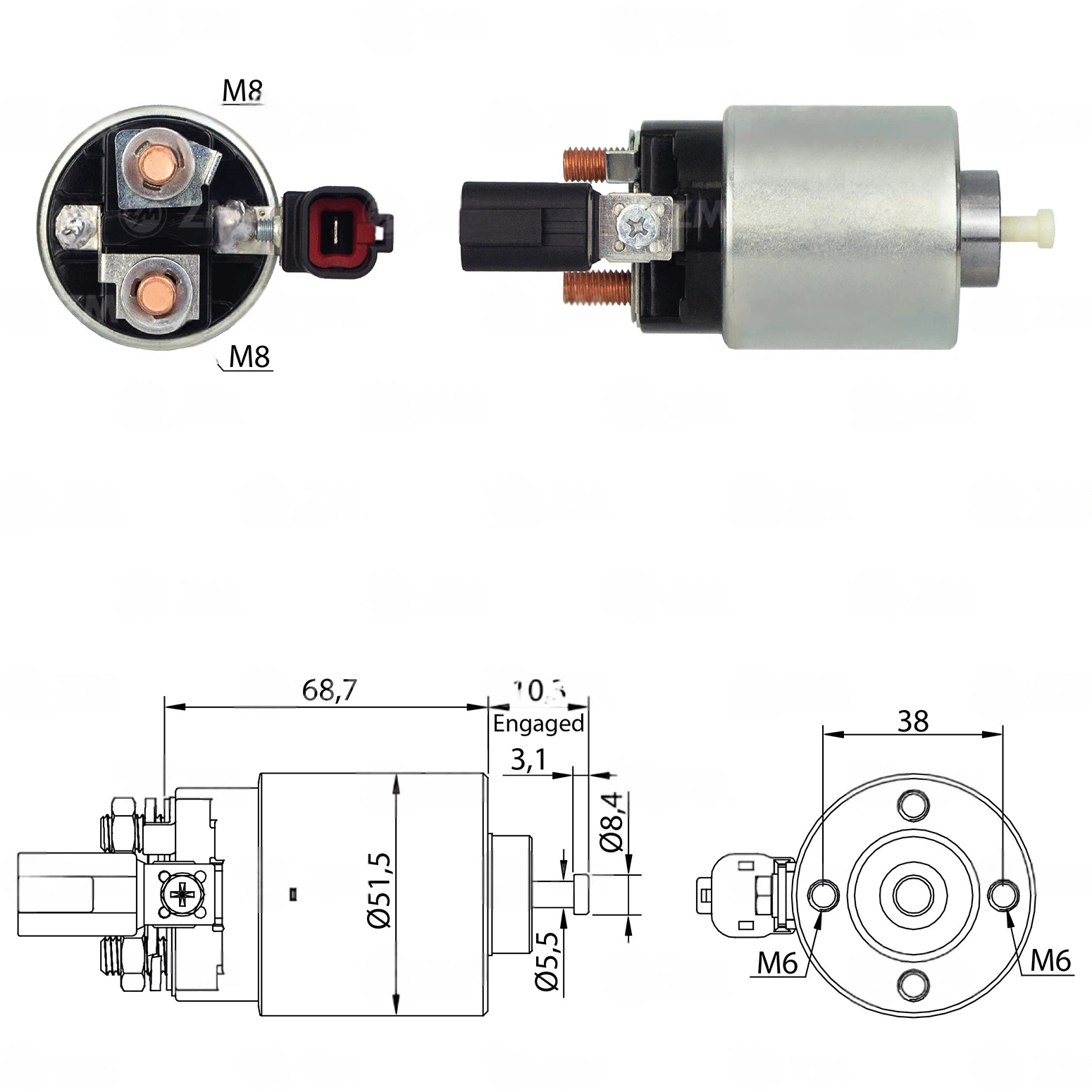 CF-M6996 Starter Solenoid