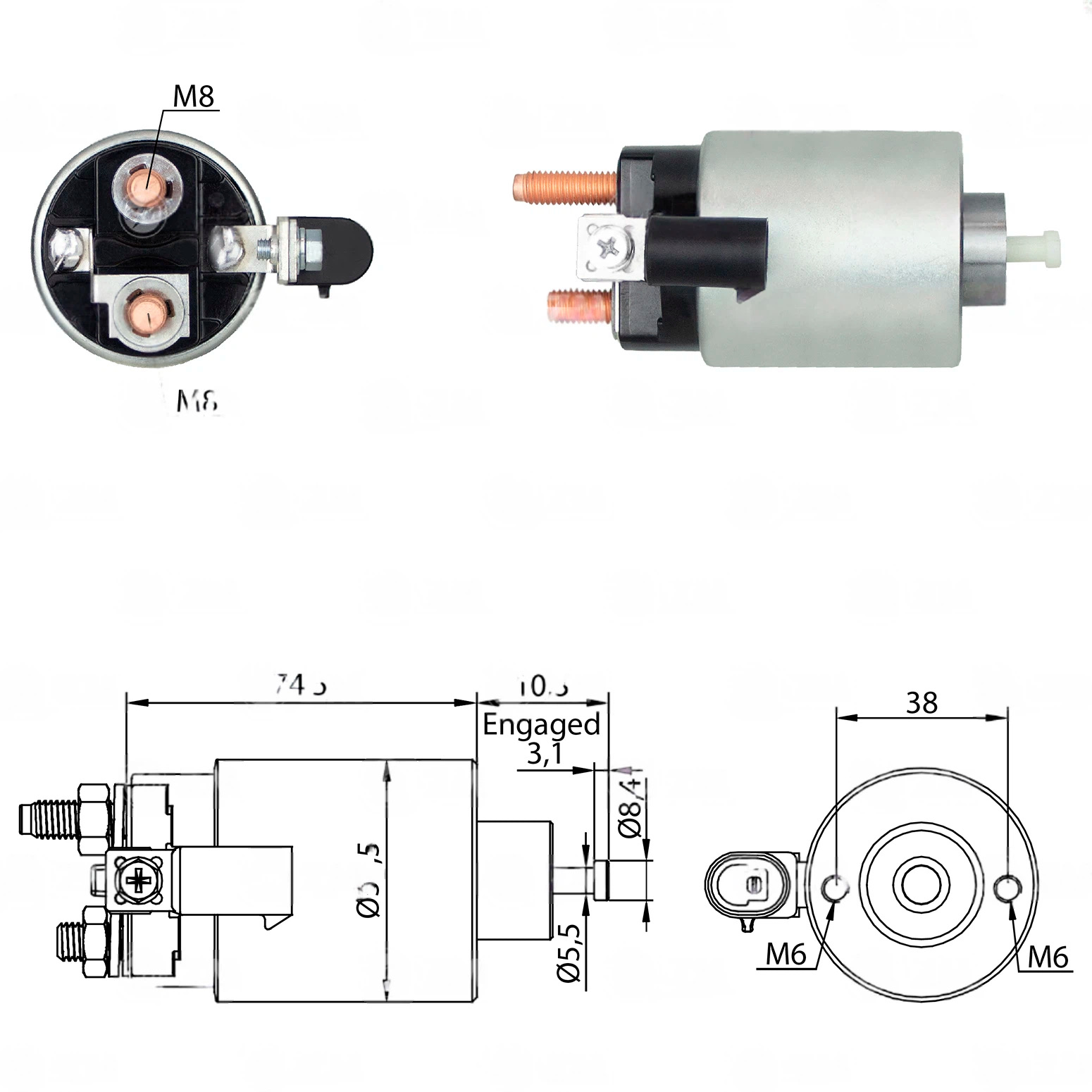 CF-M7695 Starter Solenoid
