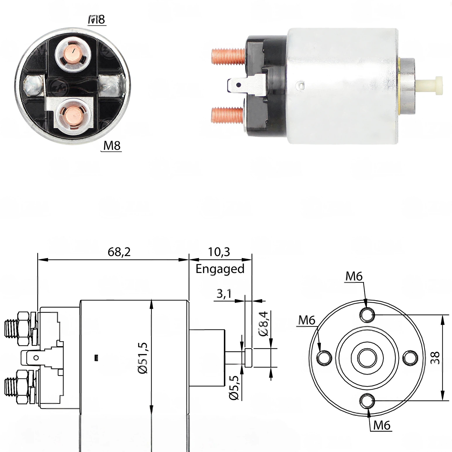 CF-M7995 Starter Solenoid