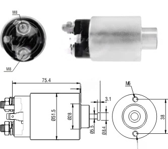 CF-M8698 Starter Solenoid