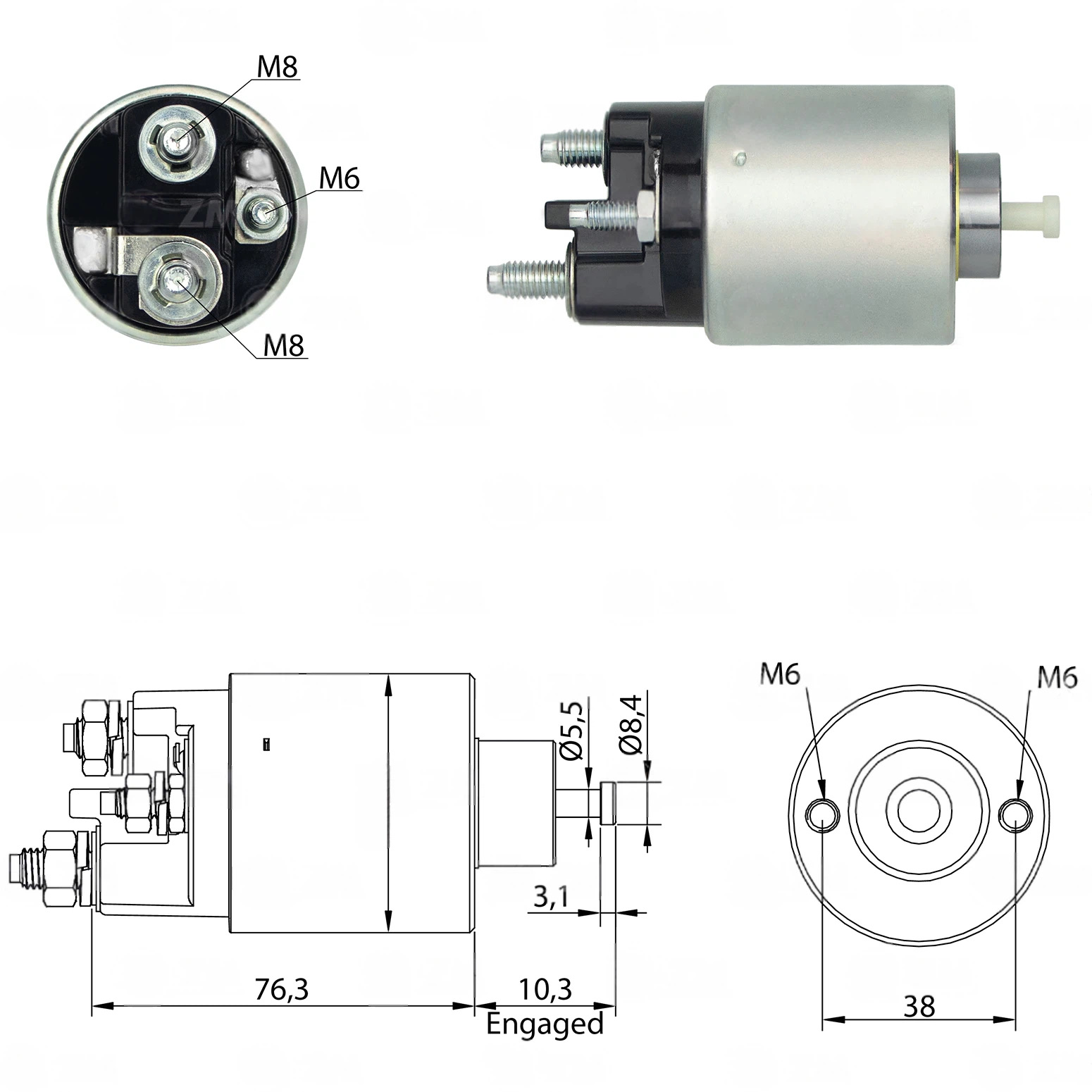 CF-M8993 Starter Solenoid