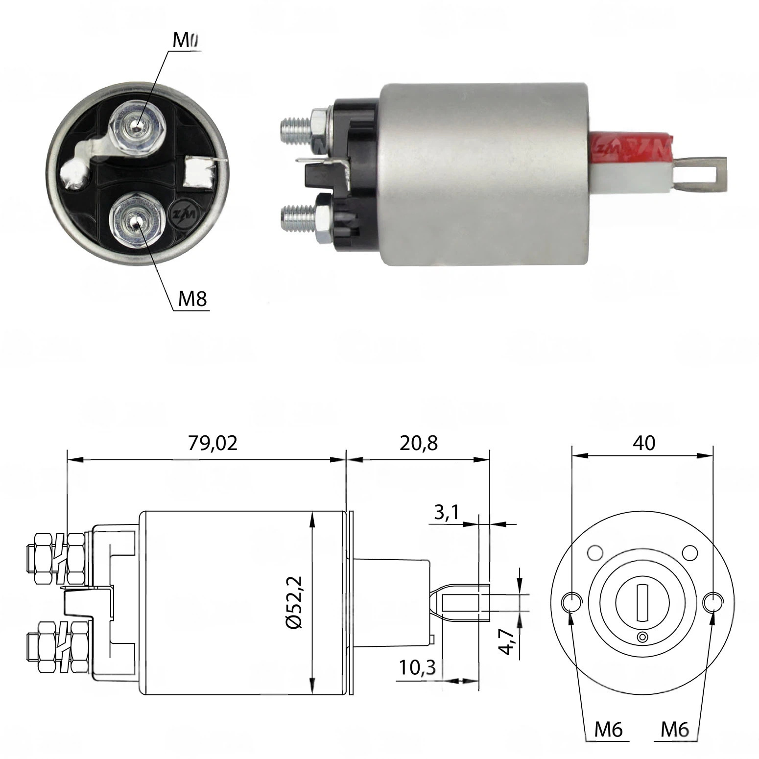CF-P0480 втягивающее реле