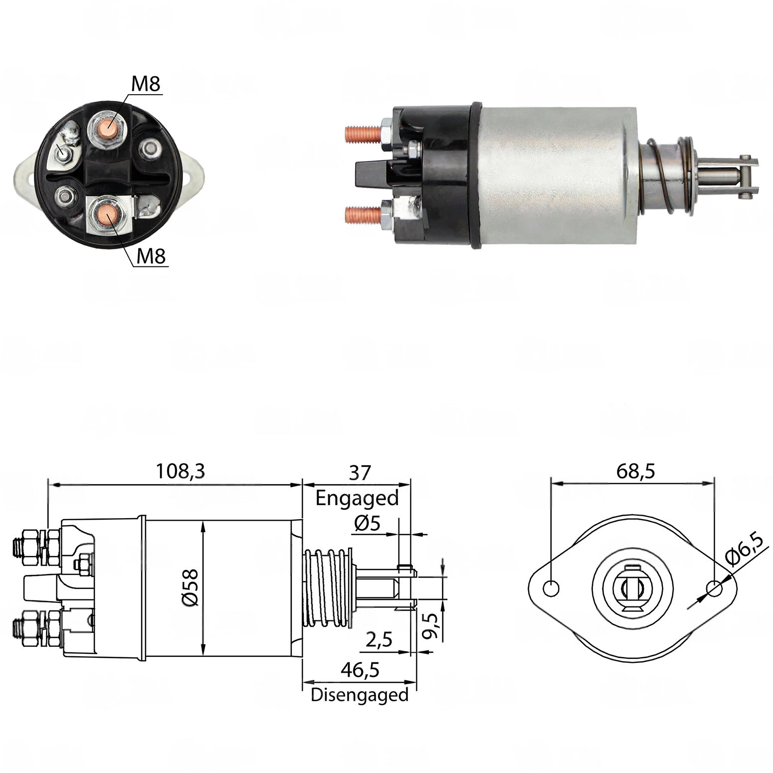 CF-P0801 起动机电磁开关