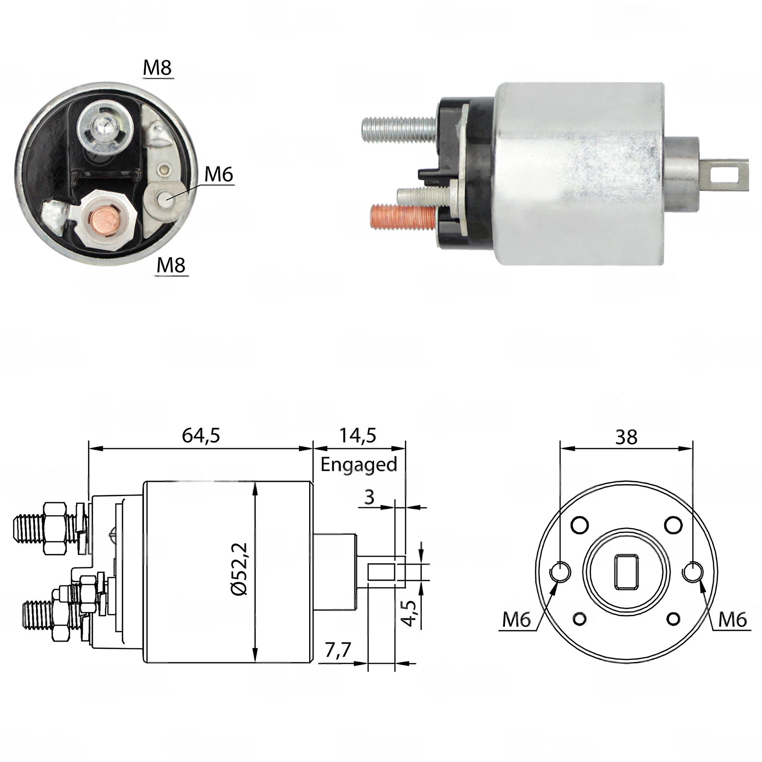 CF-P3484 Starter Solenoid