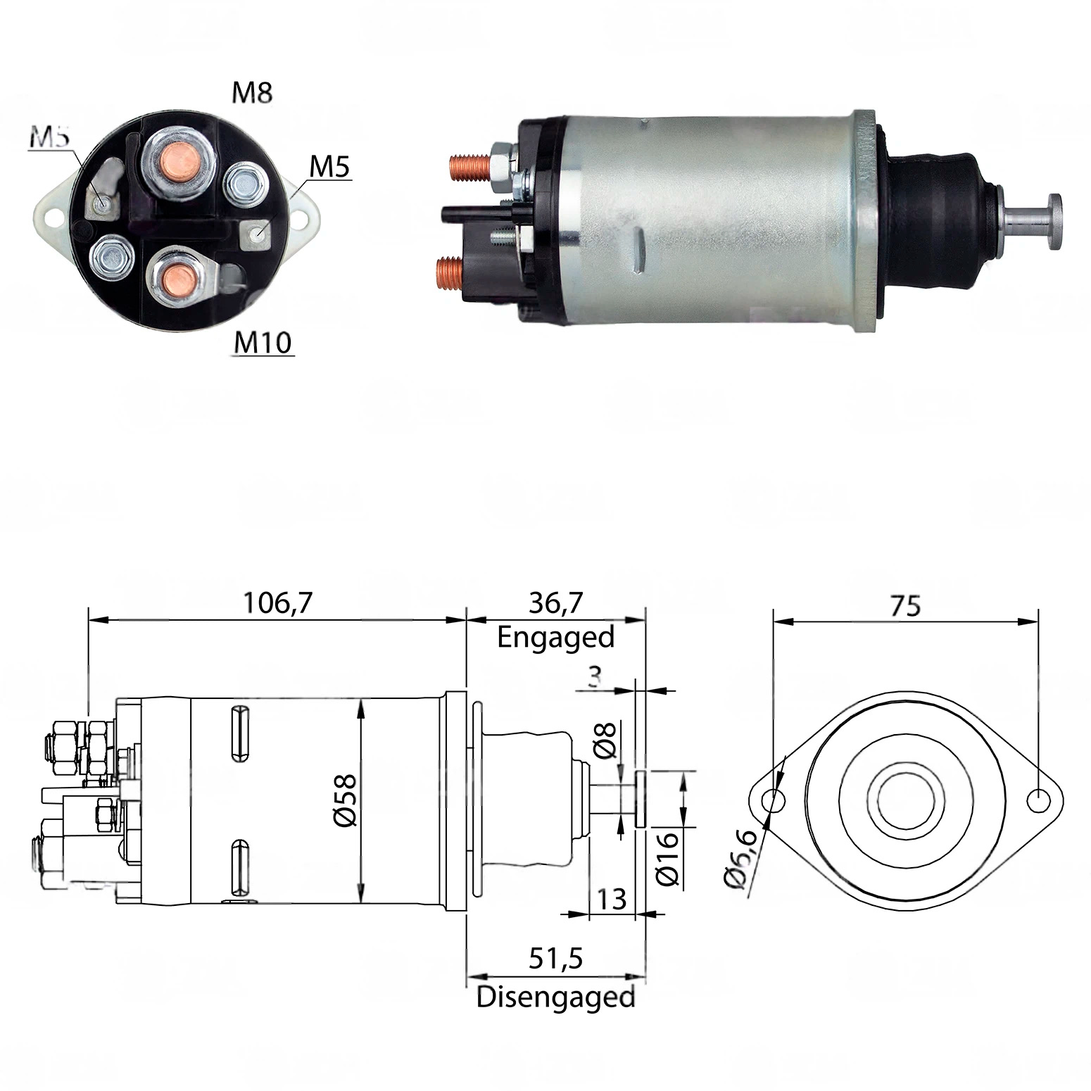 CF-R0809 Starter Solenoid